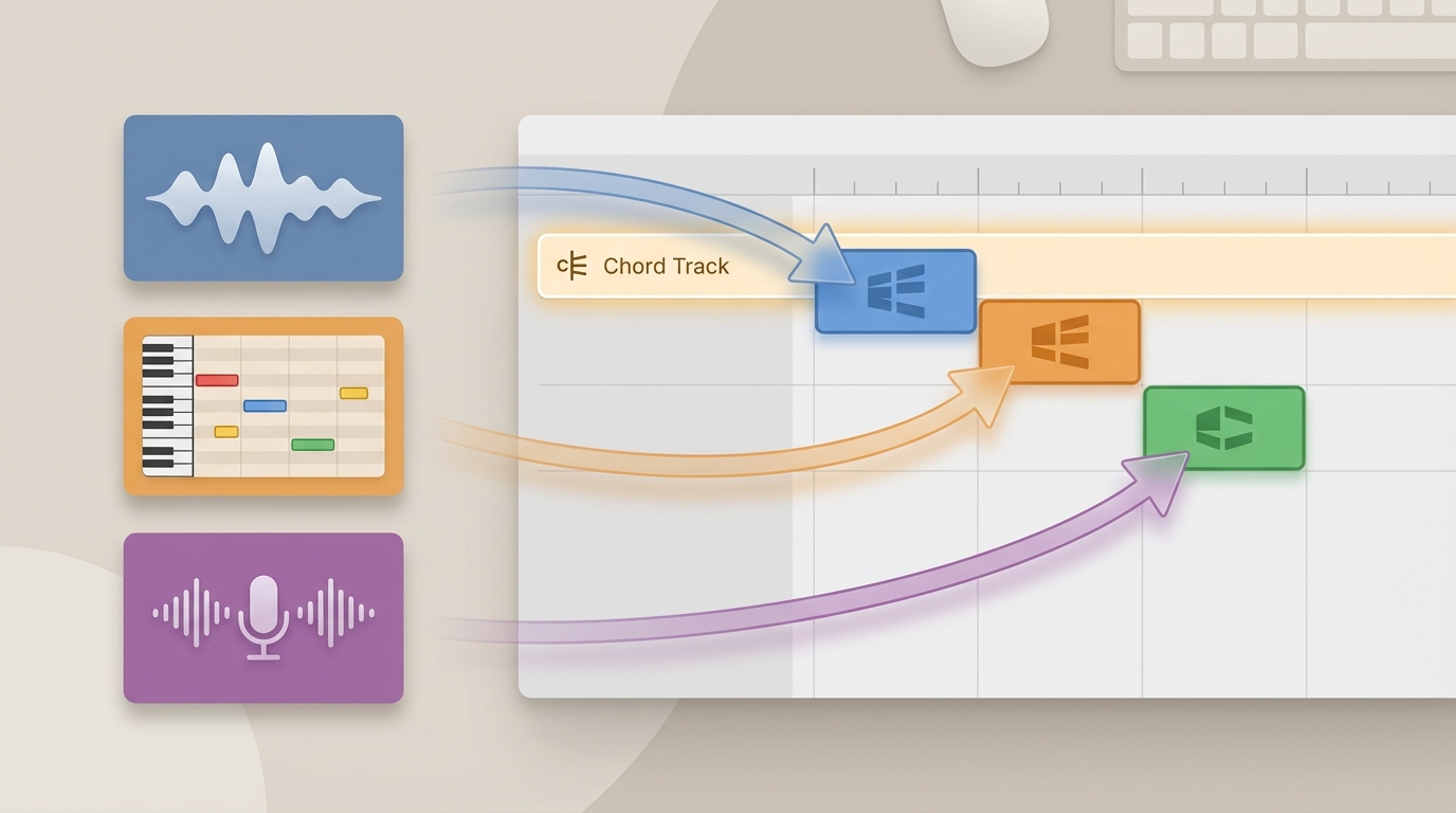 Drag audio or MIDI into Chord Track