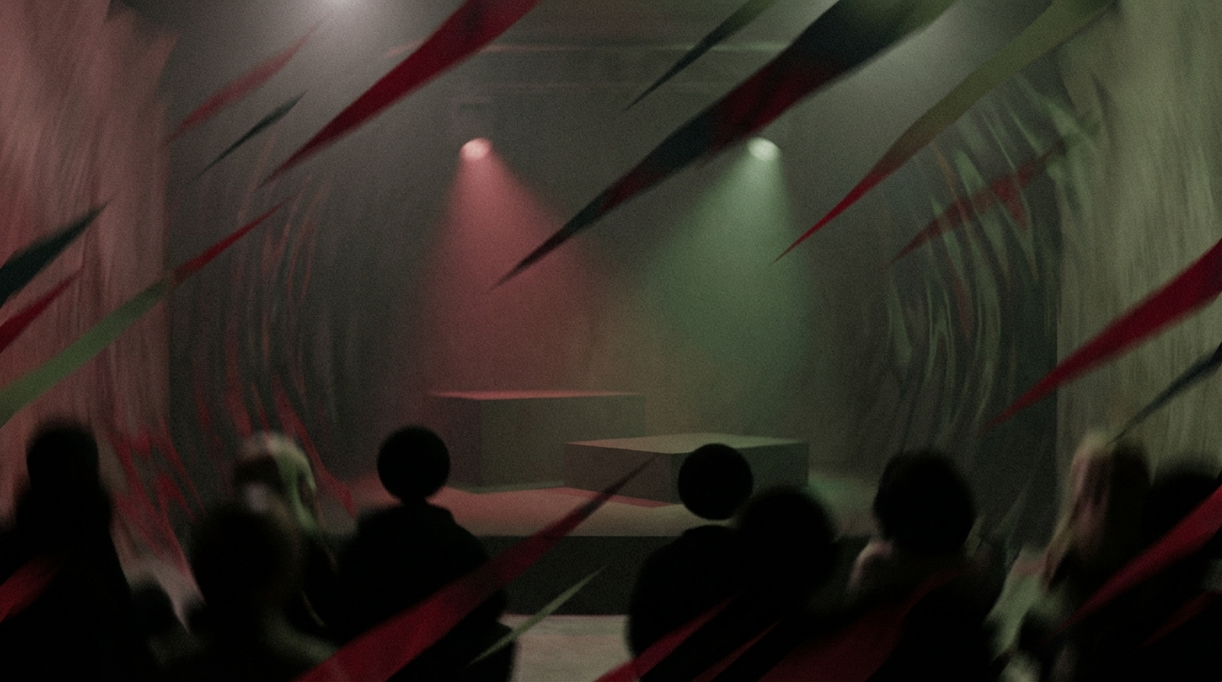 Abstract tension in a cultural venue