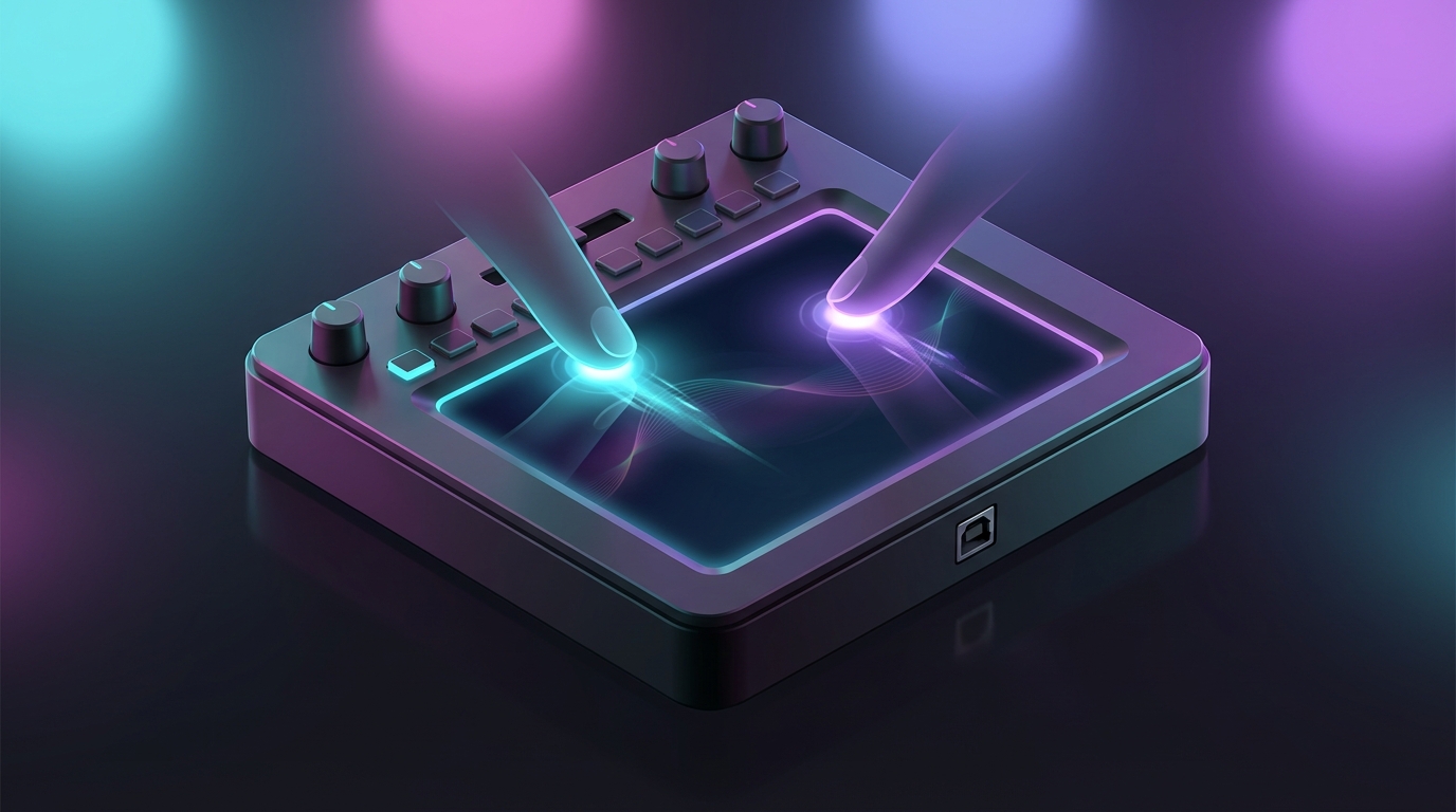 Korg Kaoss Pad V dual-touch XY interface illustration