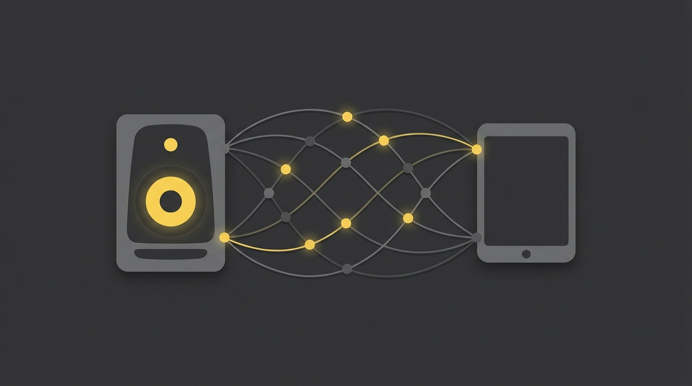 Abstract wireless control concept for KRK Mesh