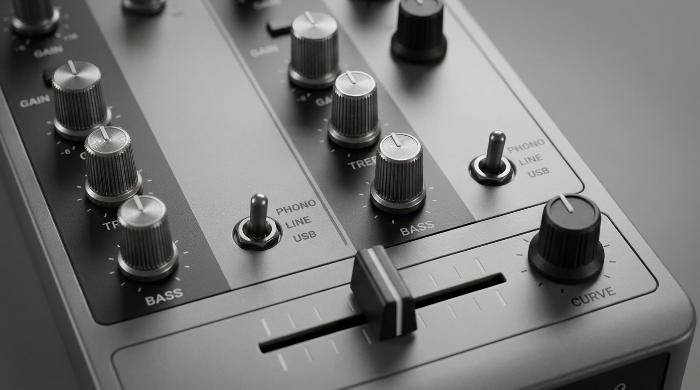 Close-up of PTB-2 channel controls