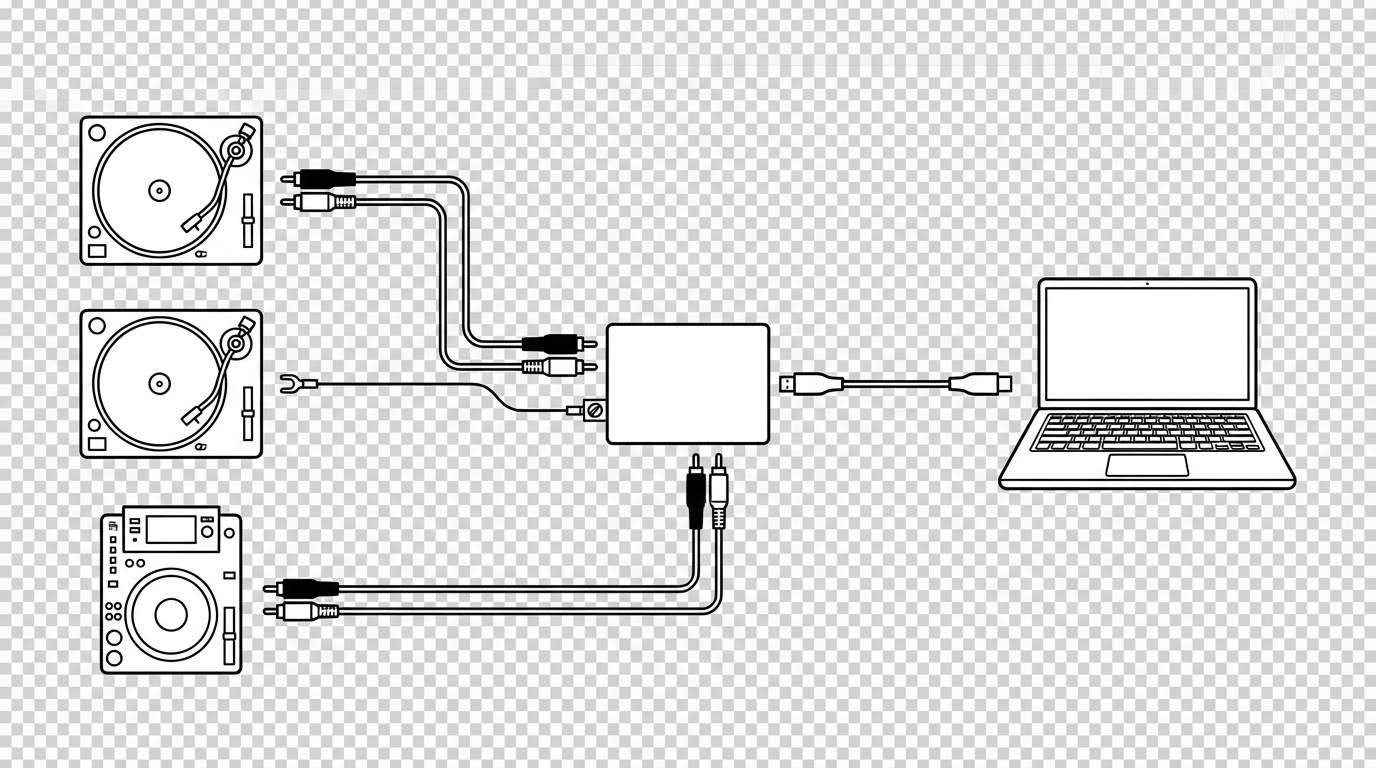 Reloop Flux Go setup diagram