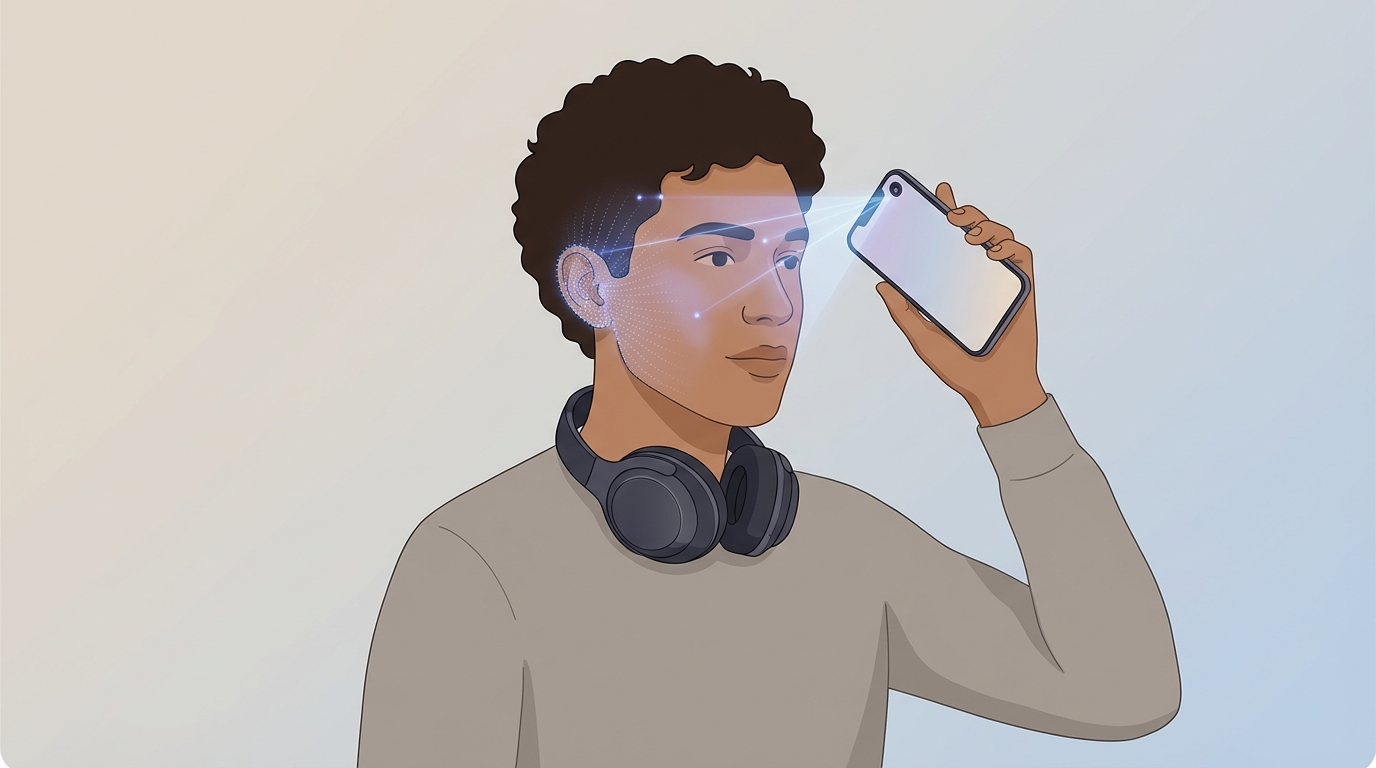 User scanning head for personalized audio profile