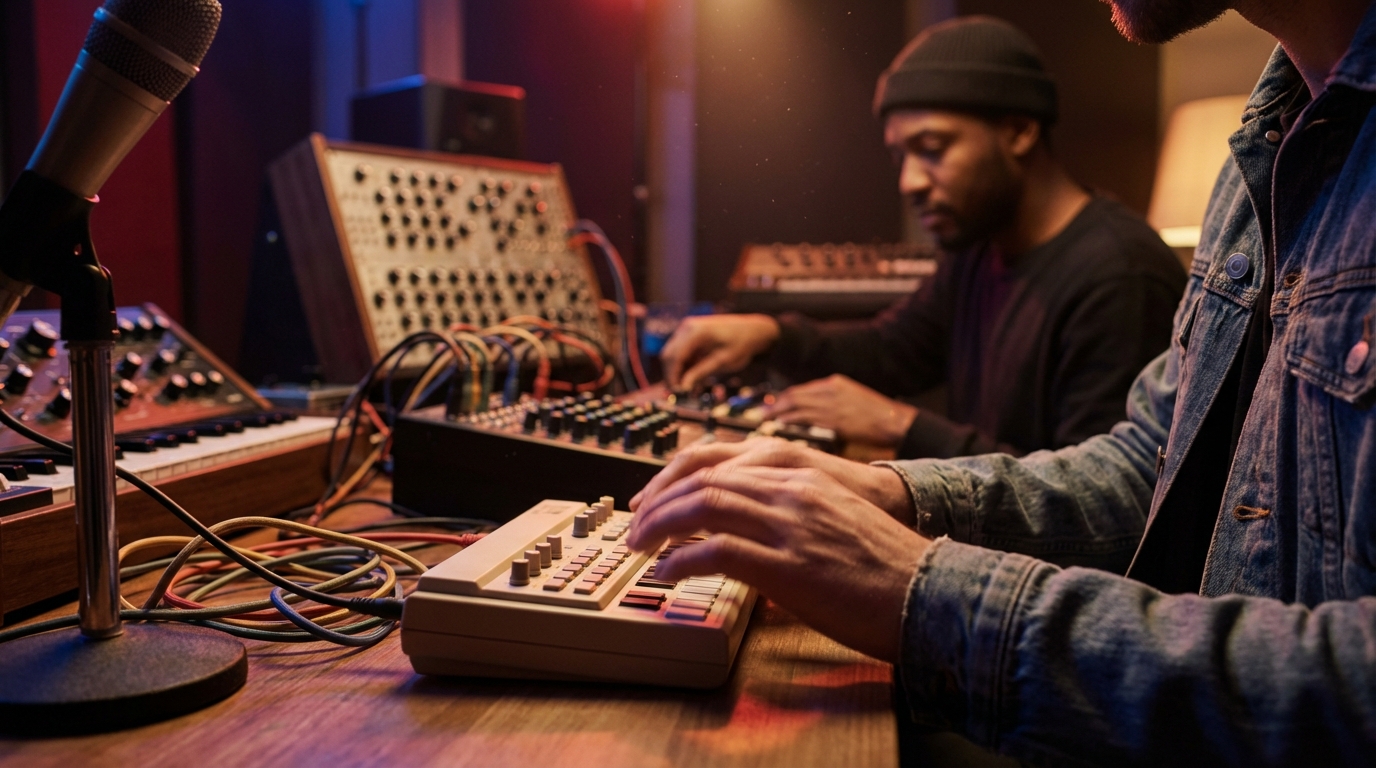 Musicians using vintage samplers